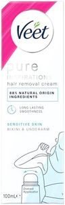 Veet Bikini and Underarm Hair Removal Cream, 100ml