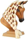 Breyer Horses Mane Beauty Horse Styling Head|SUNSET|Blonde Extra-Long Silky No Tangle Mane | 10" x 4.25" x 4.25" | Styling Book, Brush, Hair Coils, Hair Clips, Elastics|Horse Toy|Model #7402 , Black