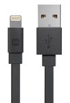 Monoprice Cabernet Series Apple MFi Certified Flat Lightning to USB Charge & Sync Cable, 3ft Black for iPhone X, 8, 8 Plus, 7, 7 Plus, 6, 6 Plus, 5S, iPad Pro