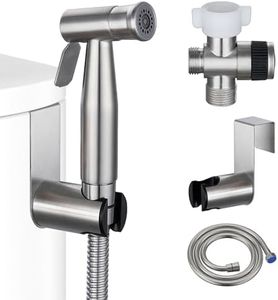 MBILLION Handheld Bidet Sprayer for Toilet Brushed Nickel Bidet Attachment 304 Stainless Steel Handheld Sprayer Kit Wall or Toilet Mount-Adjustable Water Pressure Jet/Soft Spray for Feminine,Baby Wash