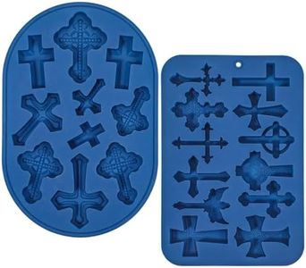 Webake Cross Silicone Mold Baptism Cake Decorations Cross Mold for Chocolate, Candy, Gummy, Cupcake Decorations (Pack of 2)