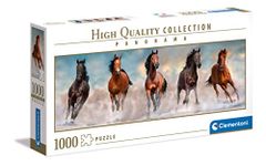 Clementoni Collection 39607, Horses Panorama Puzzle for Children and Adults - 1000 Pieces, Ages 10 years Plus, Multicoloured, 40 x 21 x 6 centimetres