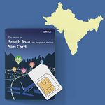 Prepaid SIM Card for India, Bangladesh and Pakistan - Unlimited/ 14 Days, South-Asia 3 Countries GMYLE 4G LTE 3G Travel Data, Reusable and Support Online Top up (No Message & Call, Unlocked Phone)