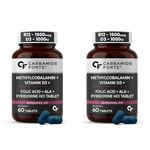 Carbamide Forte Vitamin B12 1500mcg with Vitamin D3 | Vitamin B12 Supplements for Men&Women | Methylcobalamin 1500mcg with Vitamin D Tablets - 60 Tablets(Pack of 2)