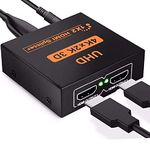 HDMI Splitter 1 in 2 Out, 4K 3D 1080P HDMI Distributor Adapter Cable 1 to 2 Way for PS4, Xbox, LED, LCD, DVD, Player, HDTV, Projectors, Support Two TVs at The Same Time