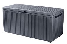 Keter 243547 Springwood 80 Gallon Resin All Weather Deck Box, Grey