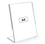 3nesh Acrylic Tent Card Holder Display Stand A4 Paper Holder Acrylic Signage Holder A4 Size Acrylic Photo Frame A4 Meeting Stand 8.5X12 Inches A4 Portrait (Pack of 1)