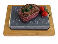 Black Rock Grill Hot Stone Cooking Set - Restaurant-Grade Lava Stone for Sizzling Steak and Culinary Creations