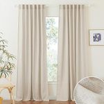 RYB HOME Linen Curtains Semi Sheers