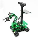 Yahboom Raspberry Pi 5 Robot for AI Research Adults Python Programming ROS 6-DOF Robotic Arm Aluminum Alloy Chassis Smart Robot Kit 3D Mapping Project Research for College Students with Pi5(8G)