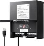 DEWENWILS 600W Low Voltage Landscape Transformer, Outdoor Weatherproof Transformer with Timer and Photocell Sensor, 120V AC to 12V/13V/14V/15V AC for LED Lighting, Walkway Light, cULus Listed