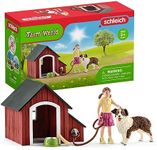 Schleich Farm World, Animal Toys for Girls and Boys Ages 3-8, 5-Piece Playset, Dog Kennel