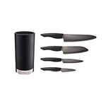 Kyocera KB-RD BK 4KN ZK EU - 4pc Knife & Block Set, Black
