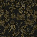 Yomshi Self Adhesive Wallpaper Black and Gold Floral Leaf Peel and Stick Wallpaper Bird Wallpaper 44×300cm Botanical Contact Paper Removable Stick on Wallpaper Living Room Bedroom Decorative Film