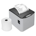 Bisofice Thermal Receipt Printer 80mm, ESC/POS Printer with, Support Windows/Mac/Linux/Cash Drawer, for Restaurant Shop Business (220m/s, USB + Ethernet Port)