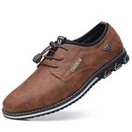 COSIDRAM Mens Casual Shoes Loafers Moccasins Walking Formal Shoes Business Dress Fashion Taupe 9