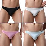 Avidlove 4 Packs Men Underwear Low Rise Briefs Solid Stretch Hip Bikinis