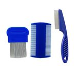 Lice Comb, 3 Pcs Lice Combs, Double Sided Lice Combs, Stainless Steel Tooth Comb, Lice Removal Combs