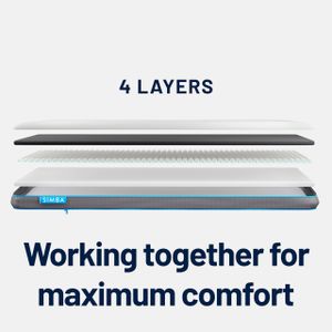 Simba Hybrid Mattress Topper King Size – 4 Layers, 1900 Springs, Simbatex Foam