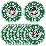 10pcs Here for the OT Bucks, 2in Funny Hard Hat Stickers Creative Work Meme Sticker for Adult Waterproof Bumper Decal for Kindle Car Helmet Tool Box Water Bottle Electrician Laptop Skateboard