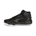 PUMA Men's Playmaker Pro Mid Sneaker, Courtside Puma White-puma Black, 11