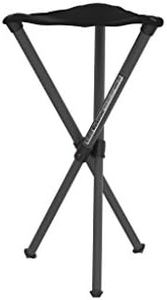 Walkstool - Model Basic - Black- Camping Folding Stool Made of Aluminum - Height 20" - 24" (50-60cm) - Folding Stool Foldable, Camping Chair 330lbs-385lbs (150-175 kg) max Load - Made in Sweden