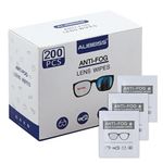 Alibeiss Anti-Fog Lens Wipes Pre-Moistened Anti-Fog Wipes,6" X 5",for Eye Glasses (200 Pack)