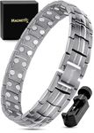 MagnetRX Ultra Strength Magnetic Therapy Bracelet | Arthritis Pain Relief and Carpal Tunnel Magnetic Bracelets for Men | Adjustable with Gift Box (Gunmetal)