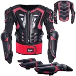 StarknightMT Kids Motorcycle Armor Suit Dirt Bike Gear Riding Protective Chest Spine Back Protector Shoulder Arm Elbow Knee Protector Pads for Cycling Skateboard,Skiing,Skating,Off-Road