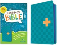 NLT Hands-On Bible for Kids, 3rd Edition (Blue Check Cross LeatherLike): Full-Color, Family Activities, Amazing Facts, Charts, and Maps