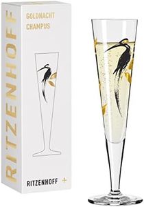 RITZENHOFF Goldnacht No. 21 1071021 Champagne Glass 200 ml Elegant Designer Piece with Real Gold Made in Germany