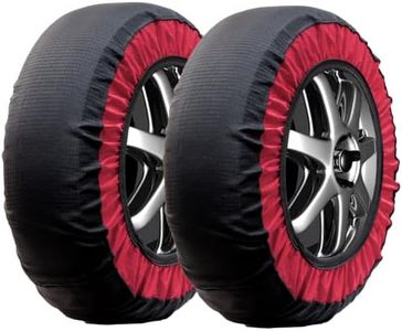 Snow Chains KE79,Snow Socks for Car, SUV, & Pickup-Easier Installation, Quieter and More Comfortable Ride (Pack of 2)