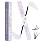 Lash Bond and Seal Clear Cluster Lash Glue for Eyelash Clusters DIY Lash Extension Glue Strong Lash Cluster Glue Hold 72 Hours Waterproof Individual Lash Glue Personal Makeup Use at Home(5ml+5ml)