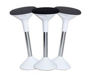 SUN-FLEX Ergonomic Height Adjustable Balance Foot Stool at Work Wobble Chair for Home Office Sit Stand Desk Stool with Natural and Active Posture (White)