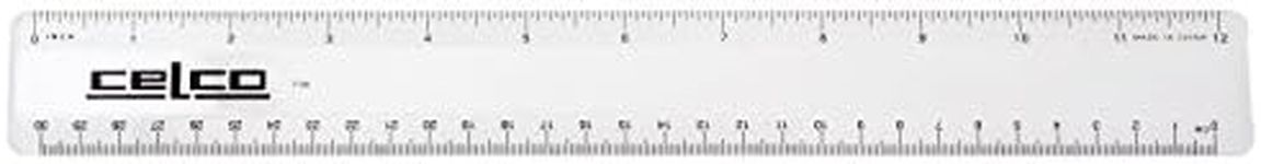 Celco Ruler 30Cm Clear Plastic Metr