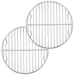 9 Inch Round Canning Steaming Racks, E-far Stainless Steel Round Baking Cooling Rack Set of 2, Multi-Purpose for Air Fryer Pressure Cooker, Dishwasher Safe