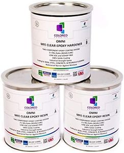 Coloredepoxies 10002 Clear Epoxy Resin Coating 100% Solids, High Gloss For Garage Floors, Basements, Concrete and Plywood. 3 Gallon Kit