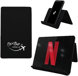 AIRGLO Airplane Travel Essentials for Flying Flex Flap Cell Phone Holder & Flexible Tablet Stand Desk, Bed, Treadmill, Home in-Flight Accessories - Must Haves Cool Gadgets (XL)