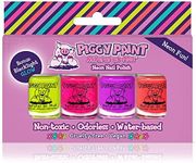 Piggy Paint Neon Nail Polish Set, 14 ml (4 Pieces)