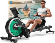 Rowing Machine for Home Gym, EvoSpark Magnetic Rowing Machines 350 LB Weight Capacity - Foldable Rower for Home Use with App Supported, Upgrade to Double Slide Rail