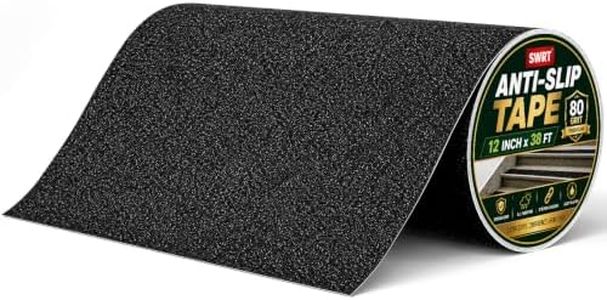 SWRT 12" x 38' Anti Slip Tape – 80 Grit Heavy Duty Grip for Stairs