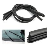 4Pcs 28" Wiper Blade Refills Windscreen Wiper Rubber Strips Universal Car Frameless Replacement Windshield Front Rear Wiper Blades Refills Parts for Most Auto Vehicle Vans Trucks Buses, Gray-black