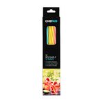 Chef Aid 12 Reusable Thick Plastic Drinking Straws, Suitable for Hot and Cold Drinks, Made from BPA Free Stong and Durable Plastic, Each Pack Contain 4 Blue, 4 Pink and 4 Yellow Straws