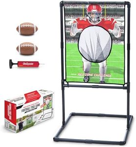 GoSports Red Zone Challenge Football Toss Game for Kids - Football Throwing Target with 2 Inflatable Footballs