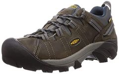 KEEN Men's Targhee II Waterproof Hiking Shoe, Gargoyle/ Midnight Navy, 8 M US