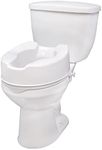 Drive Medical 12066 Premium Raised Toilet Seat, Standard Seat, White