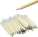 40 Pieces Pencils with Rubbers Half Pencils Small Pencils Mini Pencils for Writing Drawing