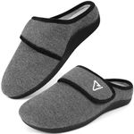 V.Step Orthopedic Slippers for Women Men, Slippers with Arch Support Orthotic House Slippers for Plantar Fasciitis for Indoor Outdoor Grey W8/M7