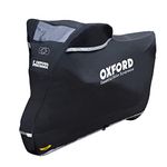 Oxford Stormex Outdoor Waterproof Motorcycle Cover Medium – Black, 229 x 99 x 125 cm