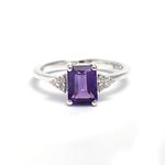Hiflyer Jewels 925 Sterling Silver Natural Amethyst and White Topaz Gemstone Ring For Her 925 Stamp Jewelry | Gifts For Women And Girls (10)